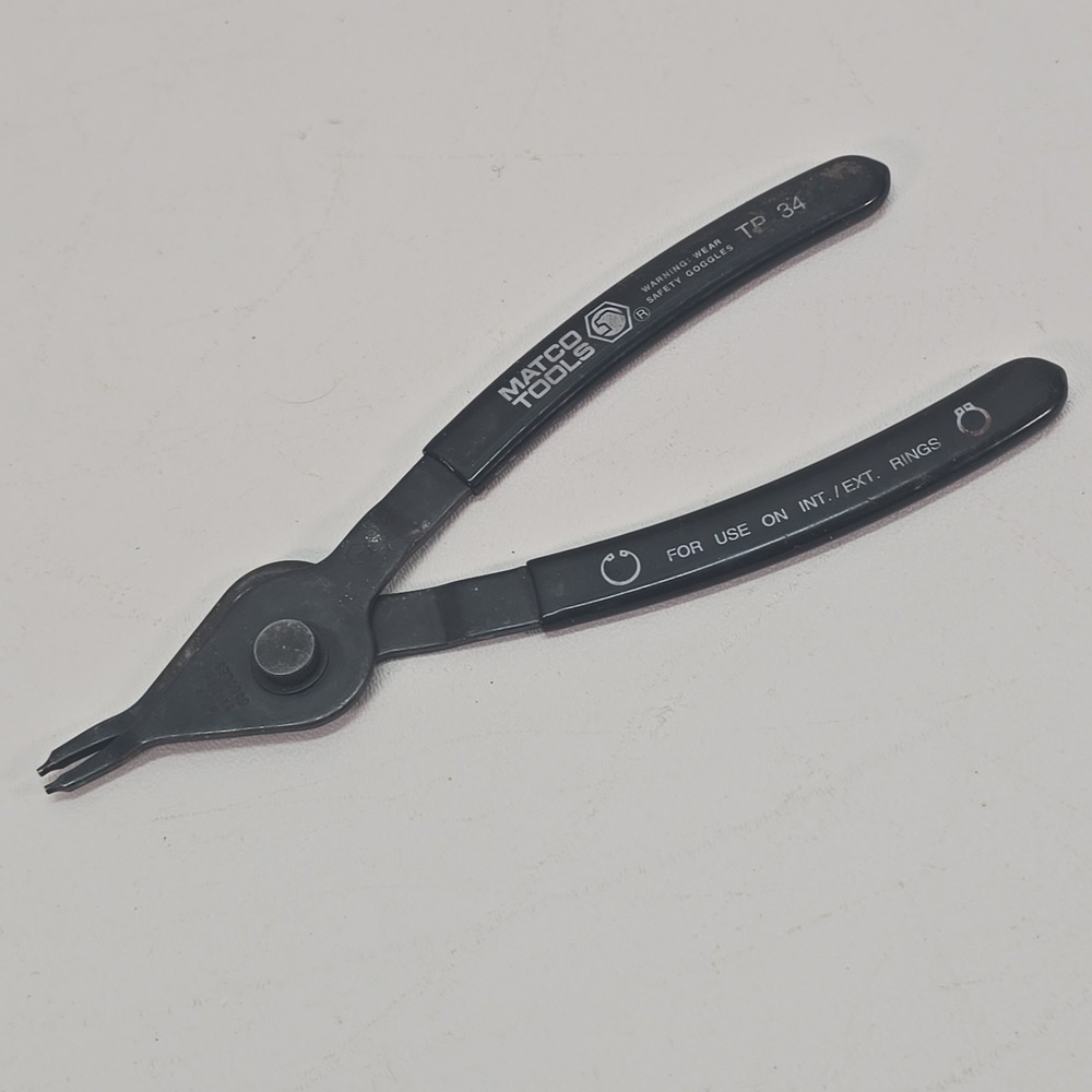 MATCO TOOLS TP34, SNAP RING PLIERS, 7.75" LONG.